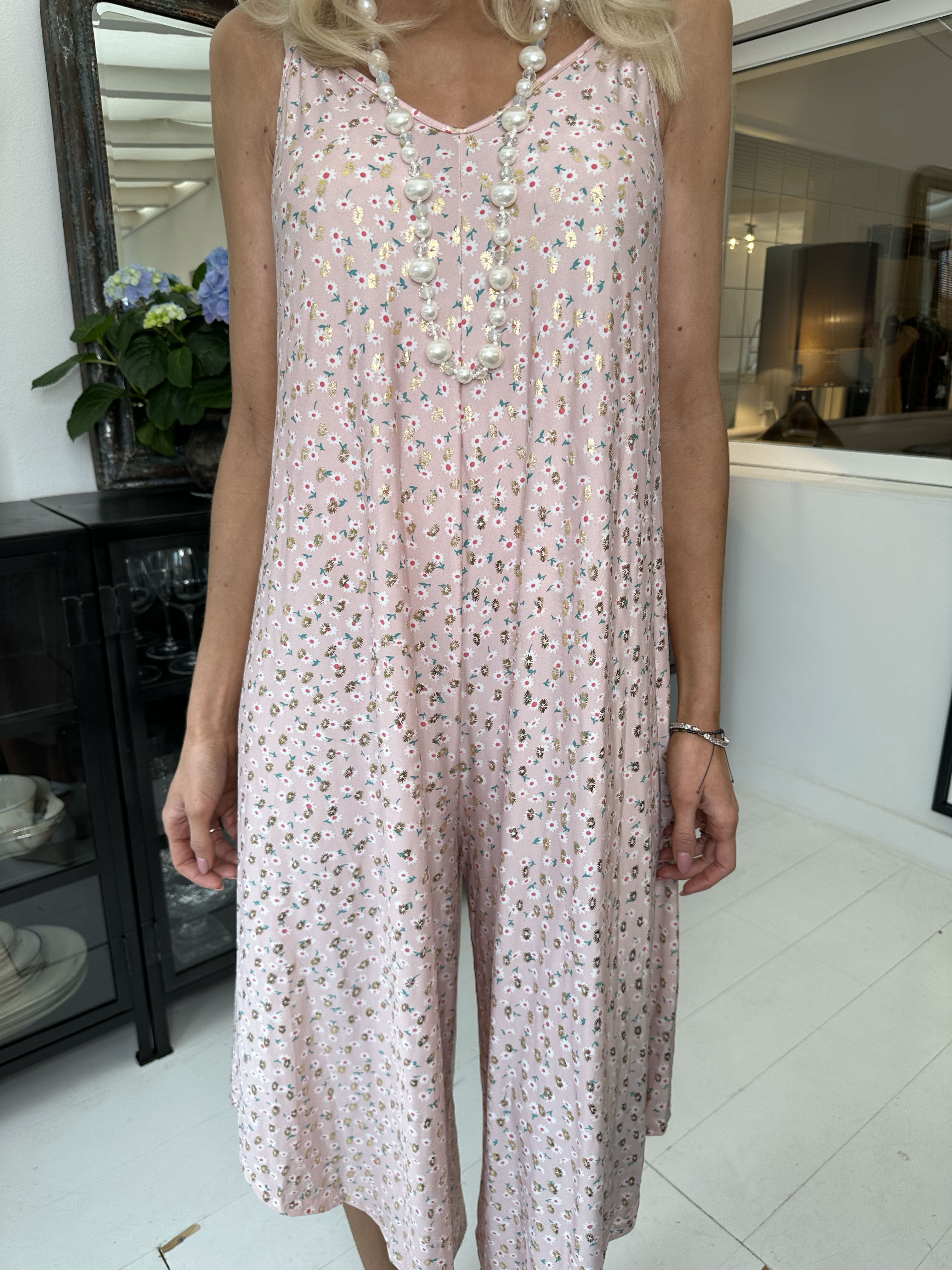 Felicia flower - Stretchy buksedragt med vide ben